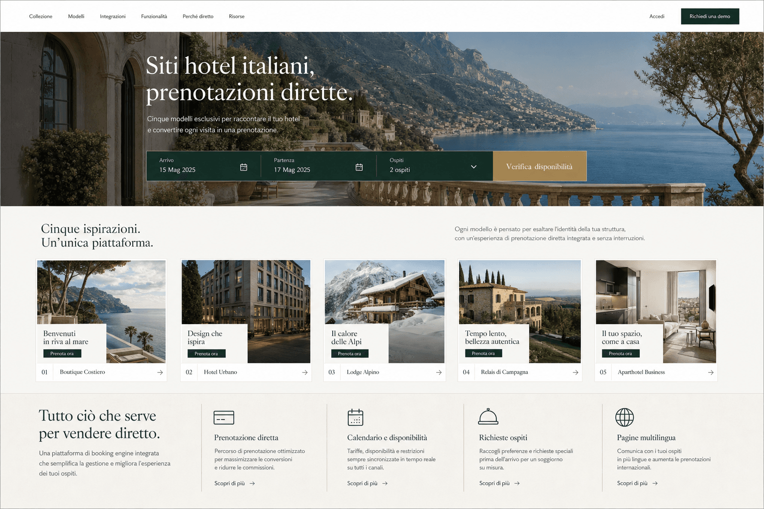Tavola editoriale di camere, materiali e opere per Archivio